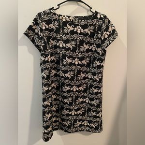 Zara Black & White Dress in Size Large